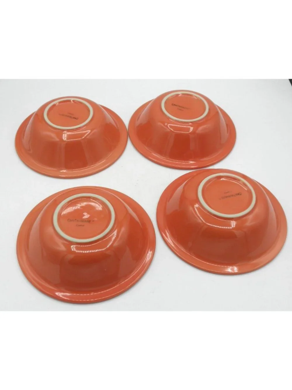 Cantinaware 6-3/4 inch Soup/Cereal Bowl Orange Set of 4 Vintage Discontinued - Picture 2 of 7